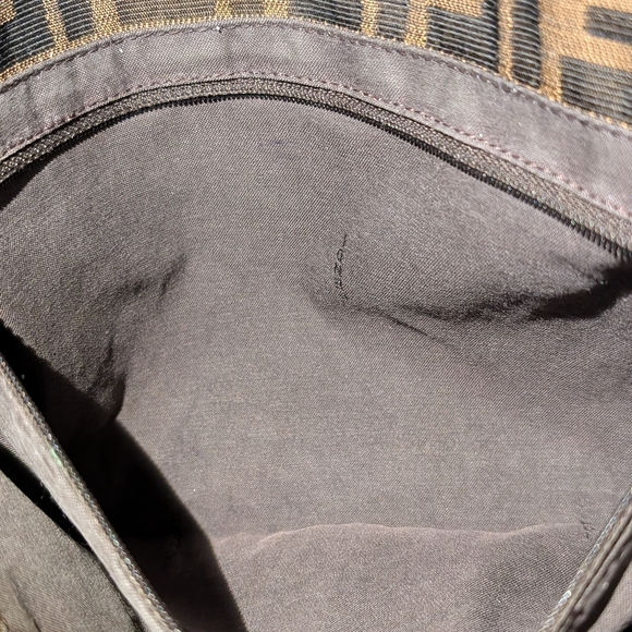 Fendi Convertible Zucca Baguette Canvas Crossbody In Good Condition COA Included - Picture 12 of 16